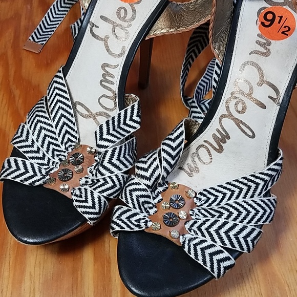 Sam Edelman ankle tie platform stiletto heels - Picture 2 of 8